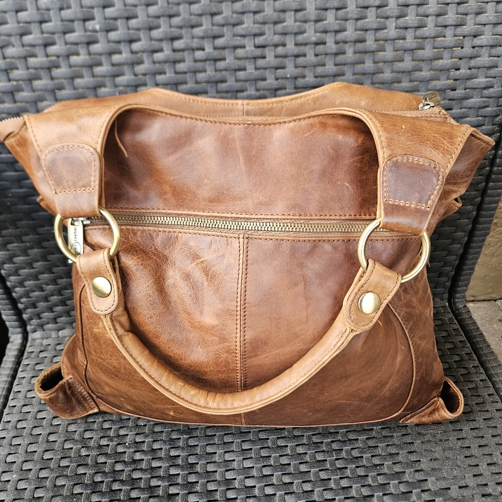 Vintage HIPPIE LEATHER HANDBAG, GIANT AMERILEATHER HANDBAG - Picture 4 of 6